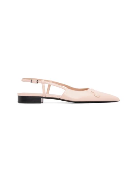 Marni Pink Leather Trunkaroo Slingback Ballerina Flats