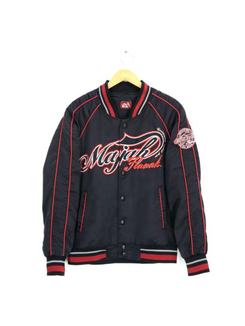 Other Designers Vintage - MAJAH FLAVAH Hip Hop Gear Varsity Bomber Jacket Big Logo