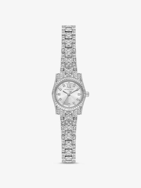 MICHAEL KORS Mini Lexington Pavé Silver-Tone Watch