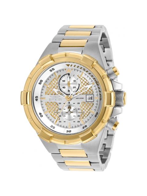 Other Designers Invicta Aviator Chronograph Quartz Silver Dial Men's Watch 28120
