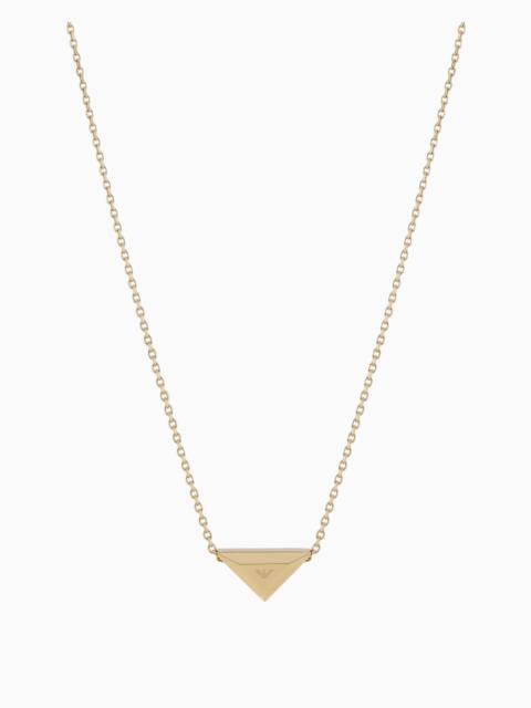 EMPORIO ARMANI GOLD-TONE STAINLESS STEEL NECKLACE AND EARRINGS SET