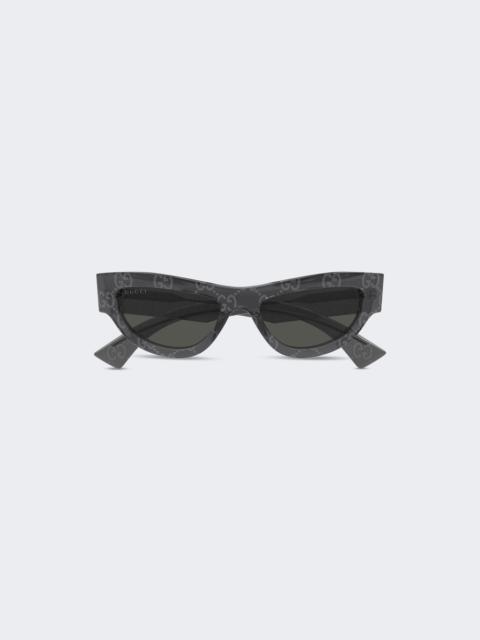 GUCCI Cat-eye Sunglasses Transparent Grey