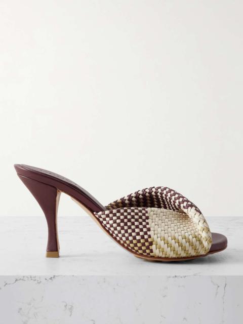 Blink twisted intrecciato leather mules Burgundy