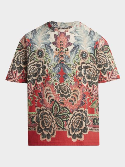 Etro Men's Abstract Floral Crewneck T-Shirt