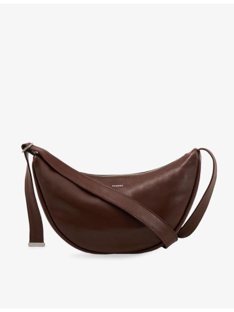 Sandro Logo-Embossed Small Leather Hobo Bag