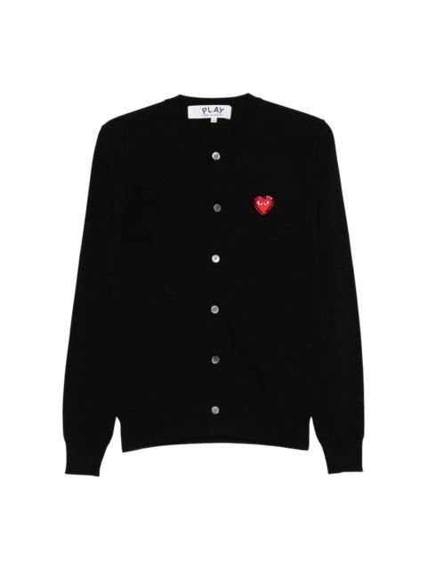 Comme des Garçons PLAY Rhinestone Heart Round-Neck Cardigan Unisex