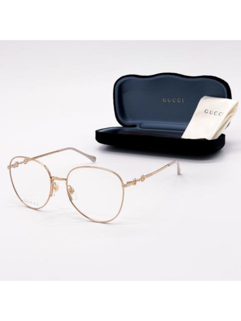 GUCCI NEW GUCCI GG0880O 004 WOMEN GOLD EYEGLASSES GUCCI