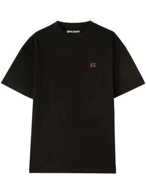 Palm Angels Pmaa072 R24 Jer005 Man Black T Shirt And Polo