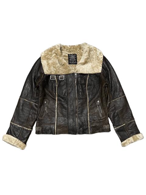 Other Designers Vintage Zara Shearling Leather Jacket