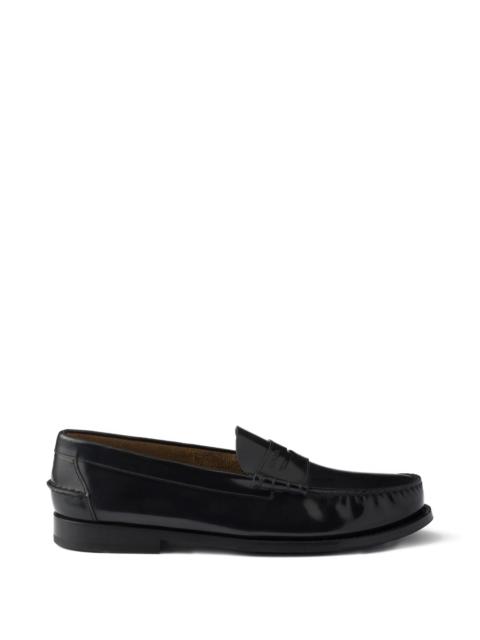 Prada Prada Brushed-leather Loafers