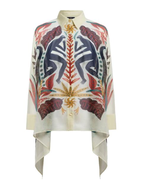 Etro Etro Women Shirt With Handkerchief Hem And Placed Print