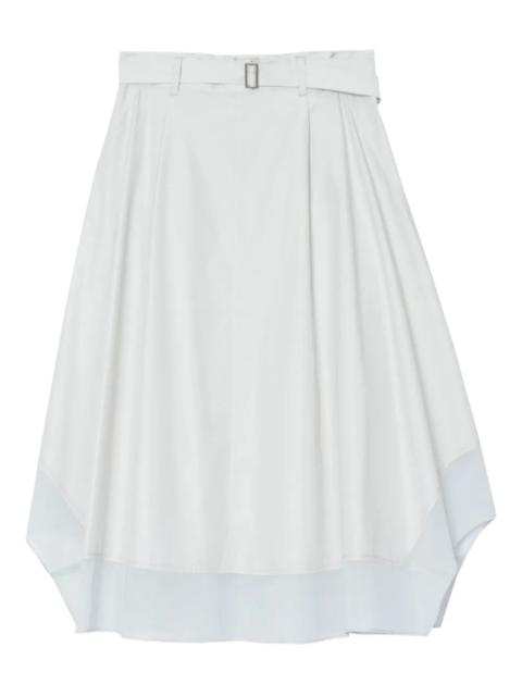 3.1 Phillip Lim Belted Flounce Skirt With Chiffon Combo