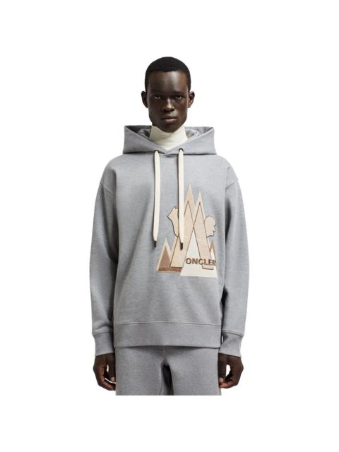 Moncler Grenoble Embroidered Mountain Logo Cotton Hoodie - Men's