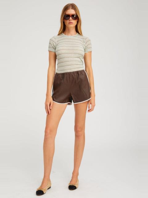 SPRWMN LEATHER ATHLETIC SLIP SHORTS