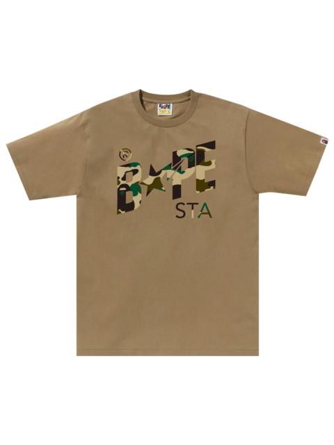 BAPE 1st Camo Bape Sta Tee 'Beige/Yellow'