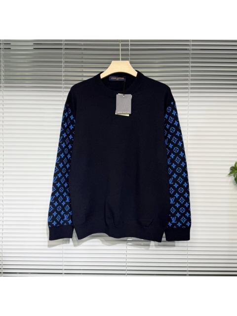 Louis Vuitton Louis Vuitton Monogram All-Over Print Wool Navy Knit Sweater