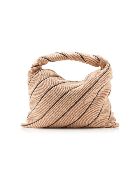 Bottega Veneta Large Hop Raffia Bag neutral