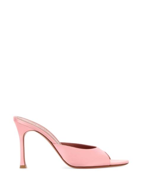 Amina Muaddi Amina Muaddi Women Pastel Pink Satin Alexa Mules