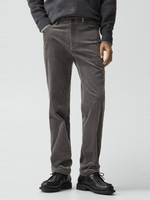 Theory Theory Crosby Corduroy Slim Straight Leg Pants in Carbon at Nordstrom