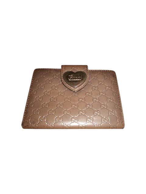 GUCCI Gucci heart pink gold guccissima wallet