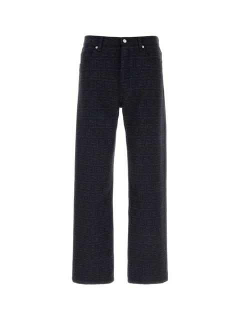 FENDI Fendi Men Embroidered Cotton Blend Pant