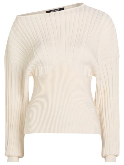 Balmain Balmain Ribbed Batwing Knit top