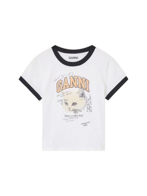 GANNI Kitty organic cotton t-shirt