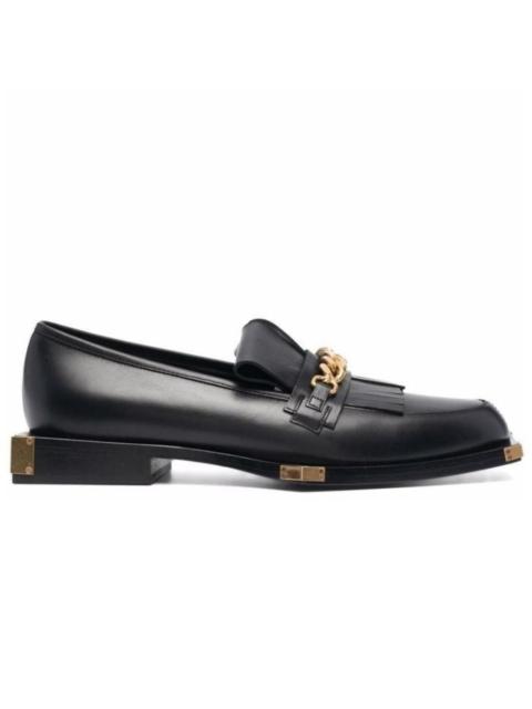 Balmain Black Tomi Leather Loafers