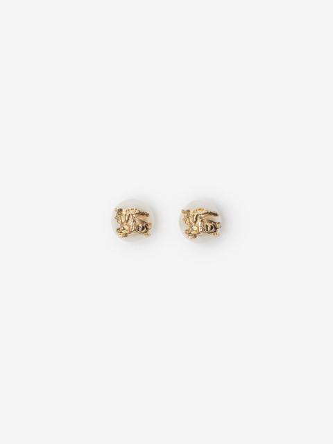 Burberry EKD Sphere Pearl Stud Earrings