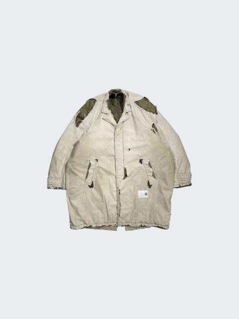 Maison MIHARAYASUHIRO Distressed Balmacaan Coat Beige