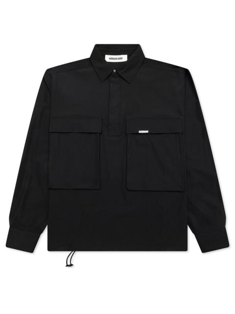 Metalwood Studio RIPSTOP OVERSHIRT - BLACK