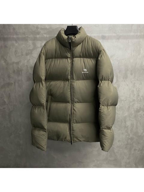 BALENCIAGA Balenciaga 2023 Brown Cotton Jacket with Double-Hook Logo Pattern