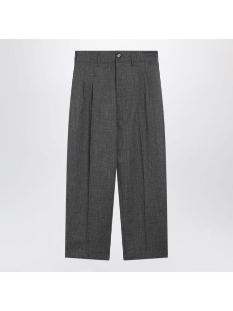 AMI Paris Ami Paris Grey Tailored Wool Trousers Men