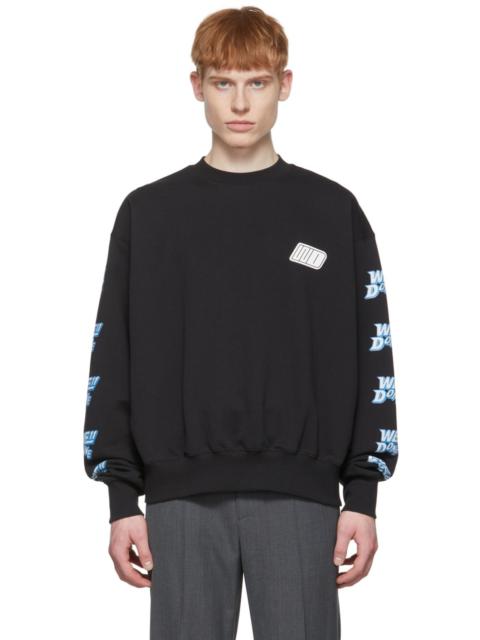 We11done Black Cotton Sweatshirt