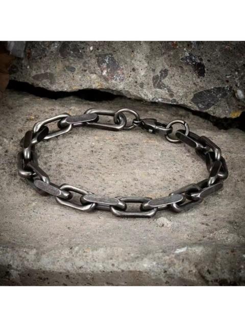 Other Designers Japanese Brand - 19 cm Industrial Oxidized Silver Paperclip Link Bracelet