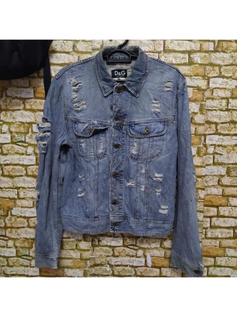 Dolce & Gabbana DOLCE & GABBANA HEAVY DISTRESSED DENIM JACKET (D375)