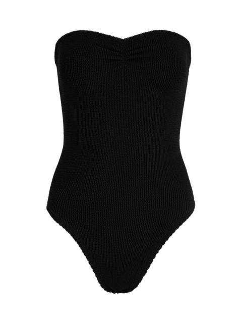 Hunza G Brooke Strapless Seersucker Swimsuit