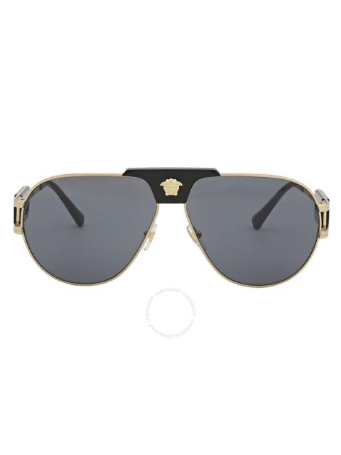 VERSACE Versace Dark Grey Pilot Men's Sunglasses VE2252 100287 63