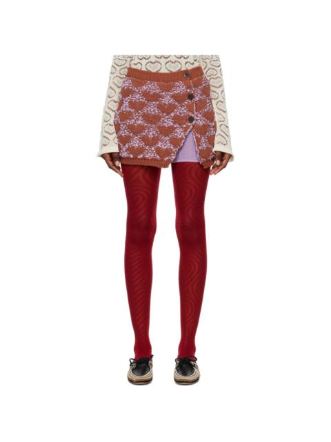 MARCO RAMBALDI Brown Heart Miniskirt