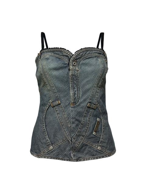 D&G - D&G Spring Summer 2004 Patchwork Denim Bustier