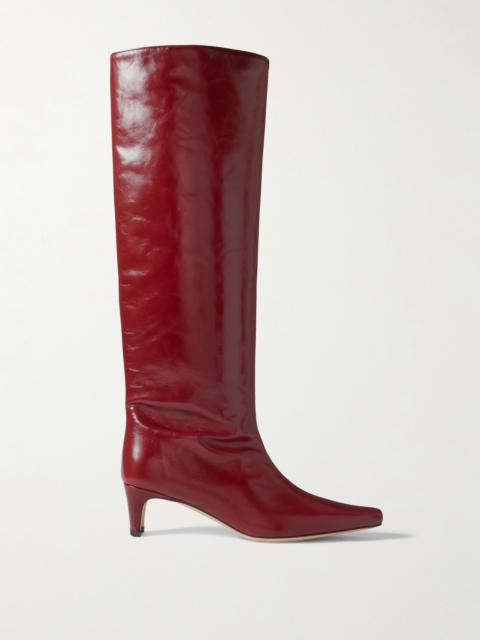 STAUD Wally Leather Knee Boots
