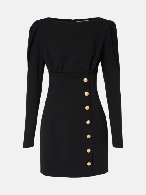 Alessandra Rich Wool-blend crêpe minidress