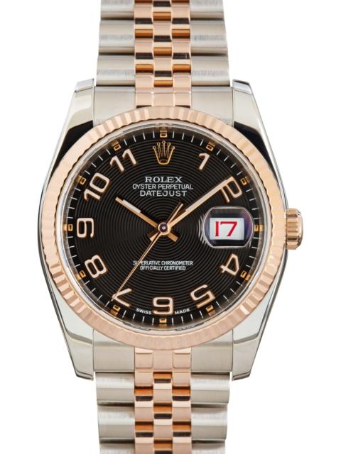 ROLEX Used Rolex Datejust 36 ref 116231 Black Arabic Dial