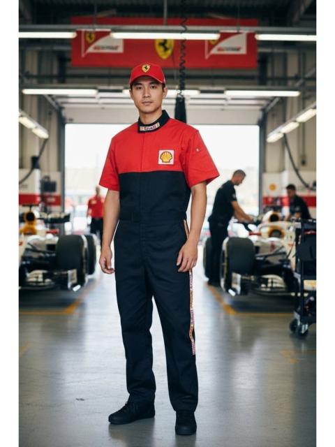 Ferrari Shell Pit Crew Vtg Scuderia Ferrarri Partnership Coverall
