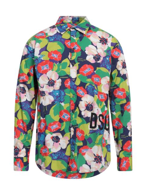 DSQUARED2 Green Men's Patterned Shirt