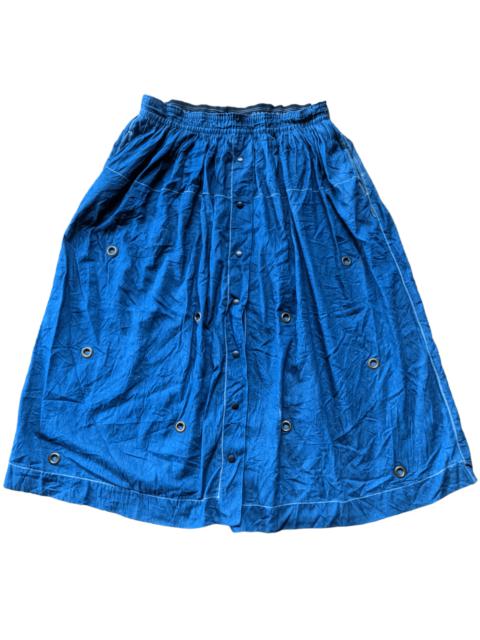 Other Designers Vintage - Gene Ewing Bis Wrinkled Rish Denim Skirt