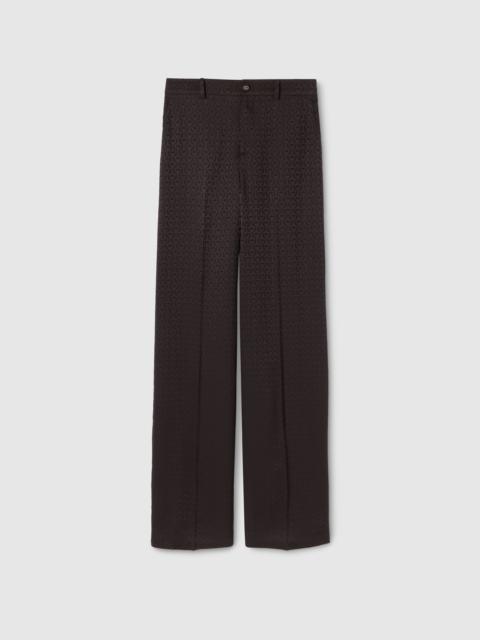 GUCCI Horsebit silk jacquard pants