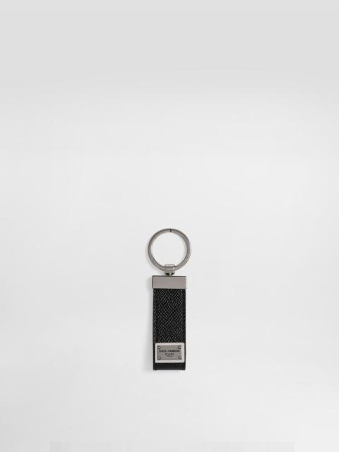 Dolce & Gabbana Calfskin key chain with logo tag