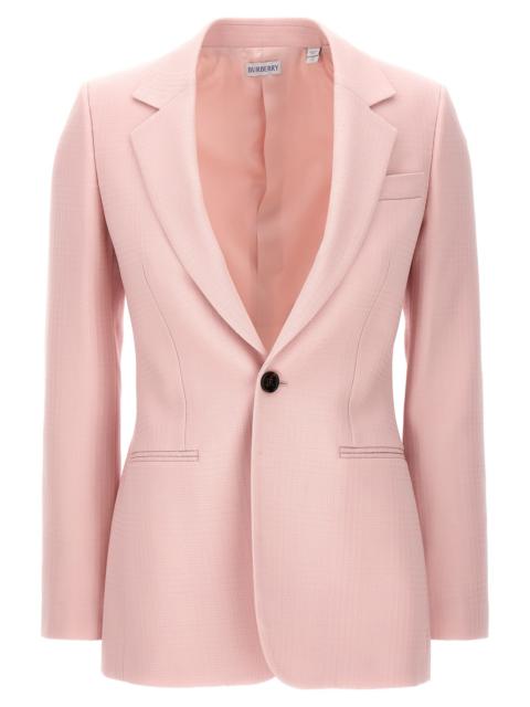 Burberry Single Breasted Tailored Blazer