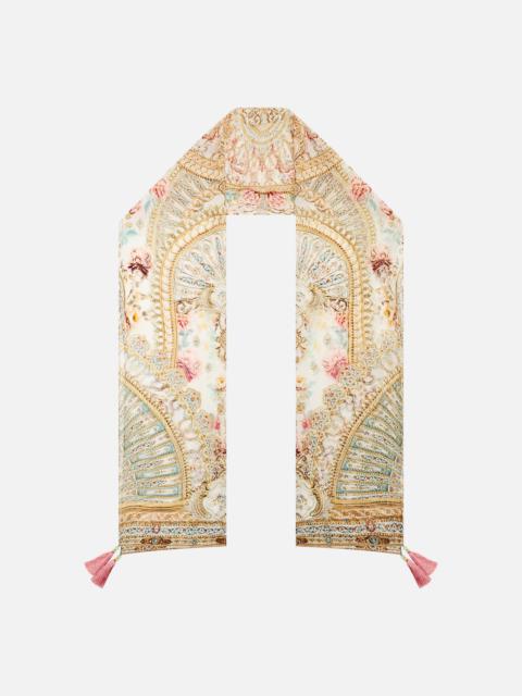 CAMILLA LONG SILK CRINKLE CHIFFON SCARF